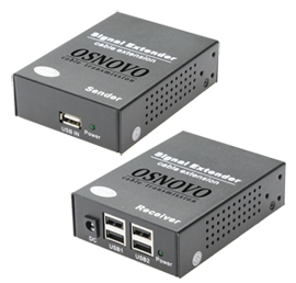 Четырехпортовый удлинитель USB 2.0 по сети Ethernet на расстояние 150 метров.