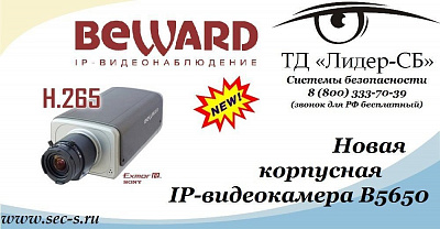 Еще одна новинка торговой марки BEWARD в ТД «Лидер-СБ».
В5650